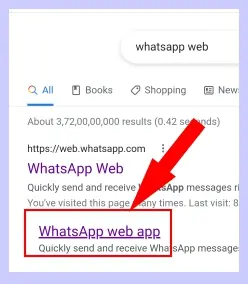 open whatsapp web on anganwadi phone