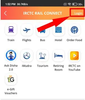 irctc rail connect form