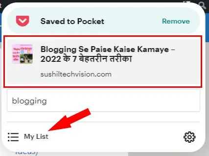 22 Best Free Chrome Extension For Blogger हिंदी में (2023) 3 save to pocket preview