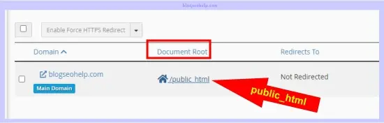 document root public html in hindi